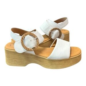 GABOR Chunky Womens German Comfort Sandals Heels Platform‎ sz 9 Beautiful!